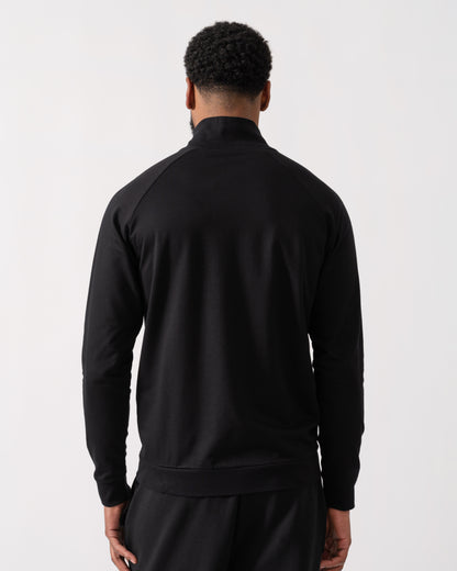 BOSS Orange Authentic Cotton Terry Loungewear Jacket with Stripe back