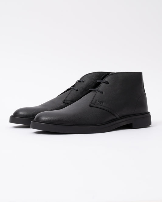 Front of the BOSS Orange Calev Desb Grwl Mens Boots - Black 001