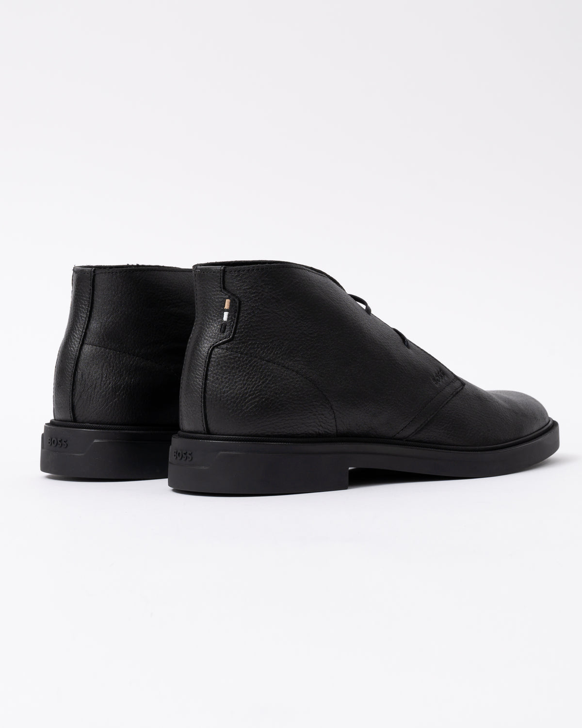 Back of the BOSS Orange Calev Desb Grwl Mens Boots - Black 001