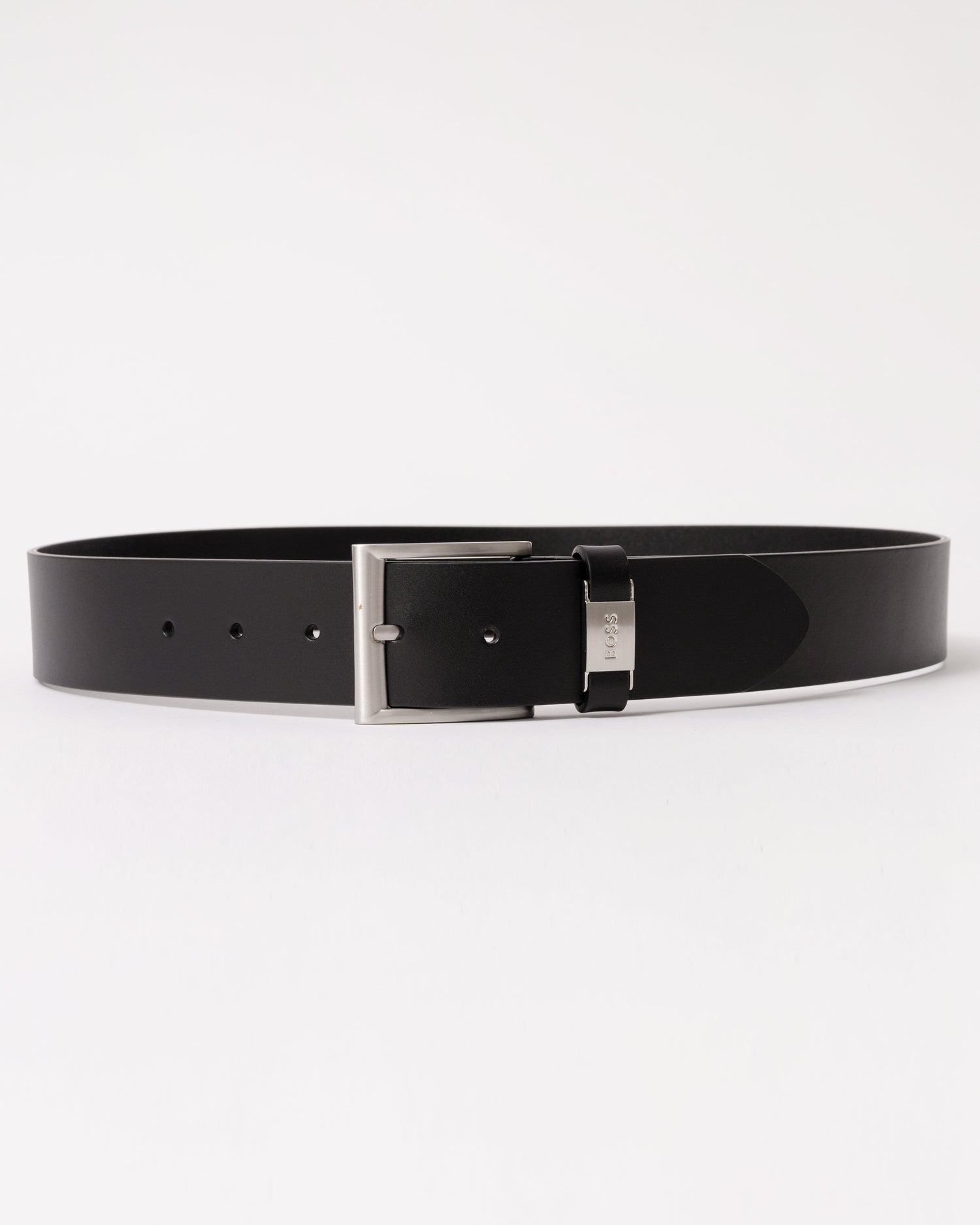 BOSS Orange Connio Mens Leather Belt NOS - Black 001 - CHO - Designer Mens Belts