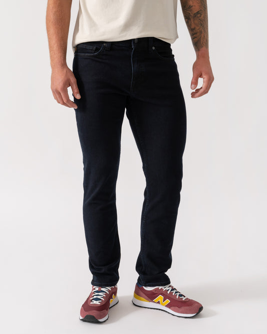 BOSS Orange Delaware Mens Slim-Fit Jeans in Blue Comfort-Stretch Denim  - Dark Blue 404