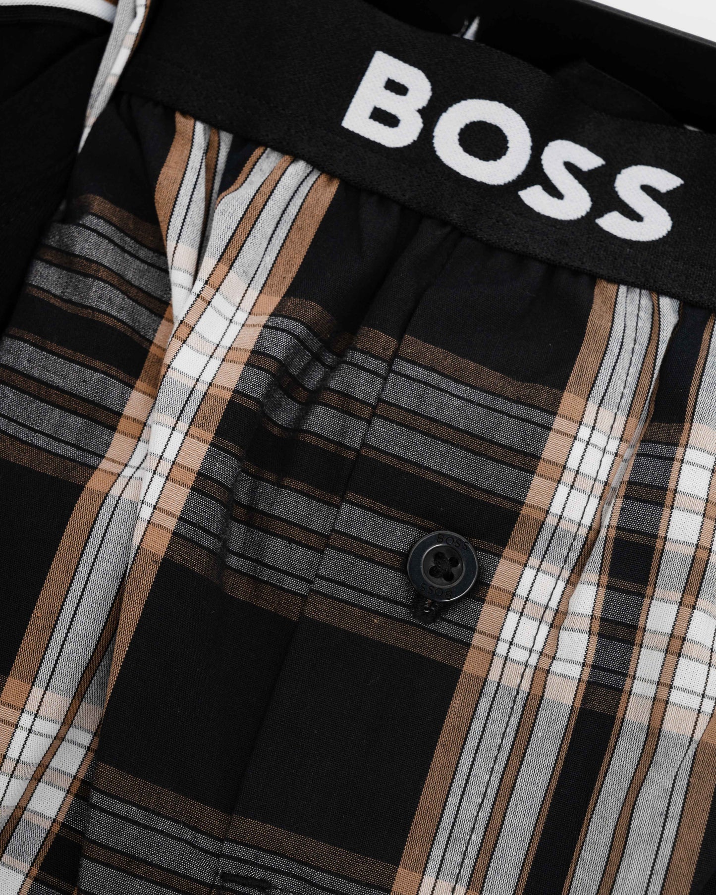 BOSS Orange Easy Mens Pyjama Set close up of pj bottoms