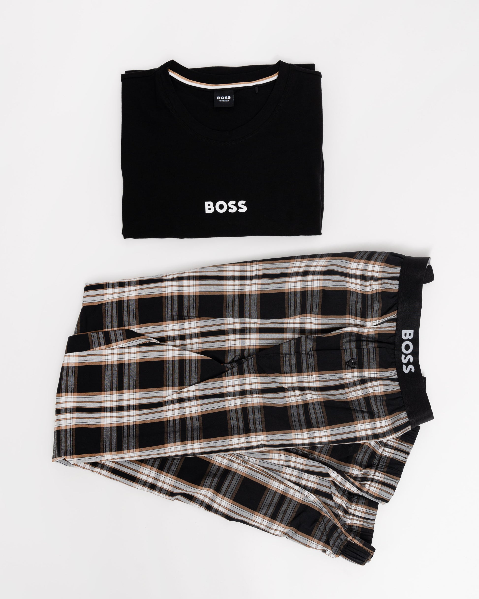 BOSS Orange Easy Mens Pyjama Set flat lay