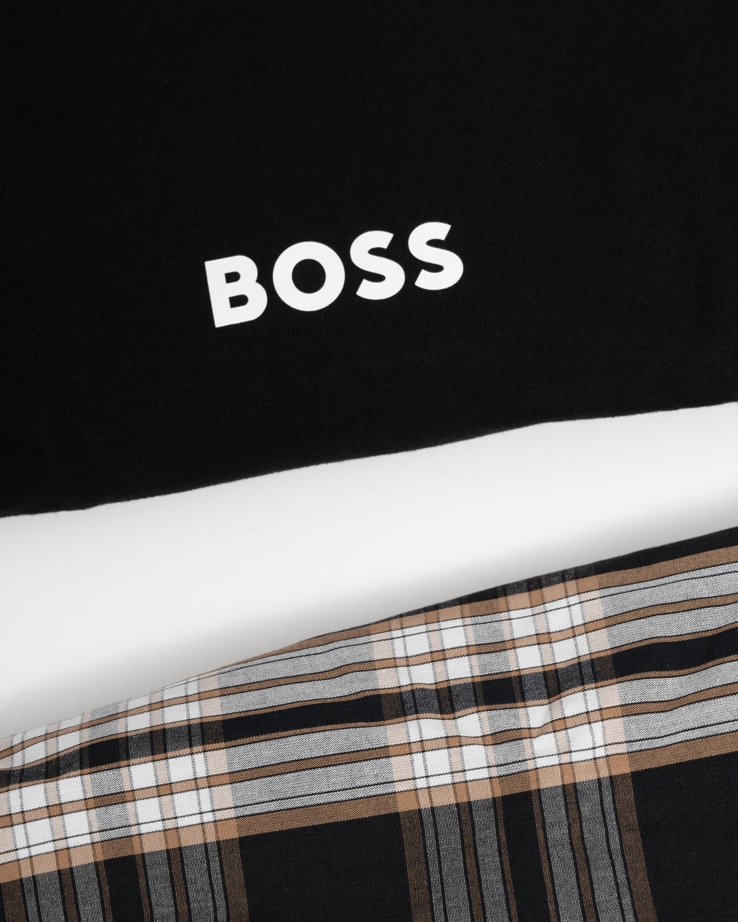 BOSS Orange Easy Mens Pyjama Set close up of t shirt logo