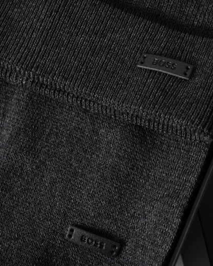 BOSS Orange Mens Henzo Hat & Scarf Gift Set - Medium Grey 030 - CHO - Designer Mens Gift Sets