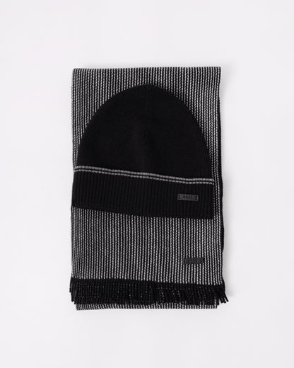 BOSS Orange Hernesto Hat & Scarf Gift Set - Black 001 - CHO - Designer Mens Gift Sets