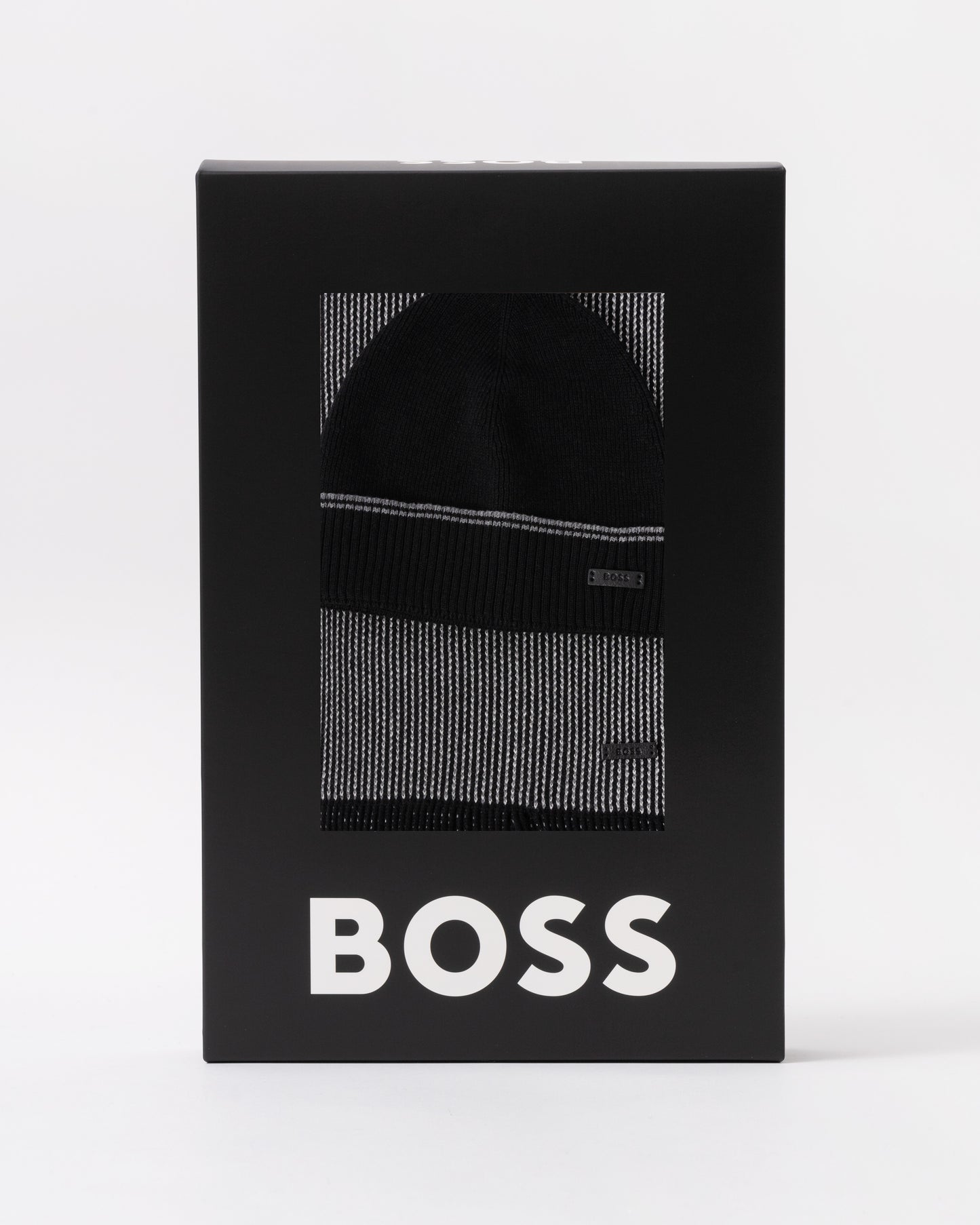 BOSS Orange Hernesto Hat &amp; Scarf Gift Set in Black 001