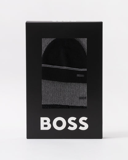 BOSS Orange Hernesto Hat &amp; Scarf Gift Set in Black 001