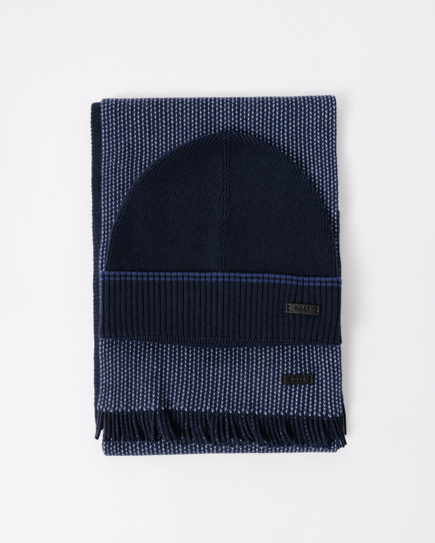BOSS Orange Hernesto Hat & Scarf Gift Set - Dark Blue 404 - CHO - Designer Mens Gift Sets