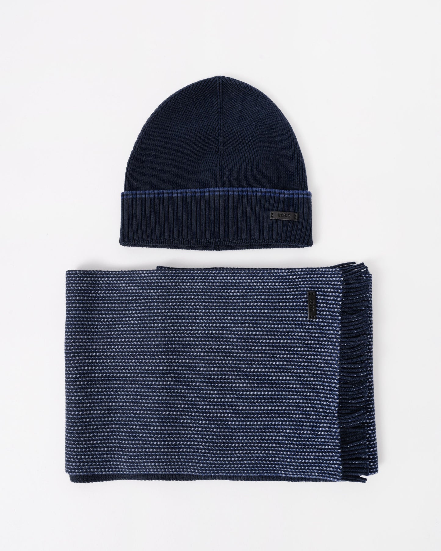 BOSS Orange Hernesto Hat & Scarf Gift Set - Dark Blue 404 - CHO - Designer Mens Gift Sets