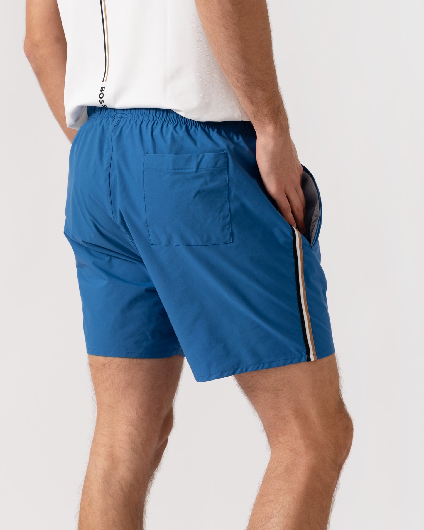 BOSS Orange Iconic Mens Swim Shorts - Bright Blue 436 back