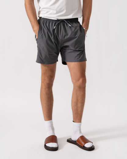 BOSS Orange Iconic Mens Swim Shorts - Dark Grey 025 main