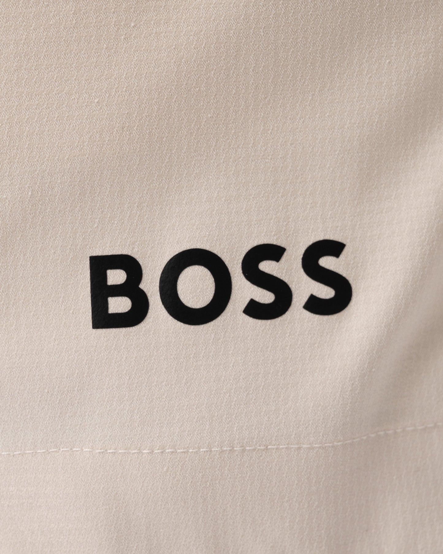 BOSS Orange Isle Mens Ripstop-Fabric Swim Shorts with Contrast Logo - Open White 131