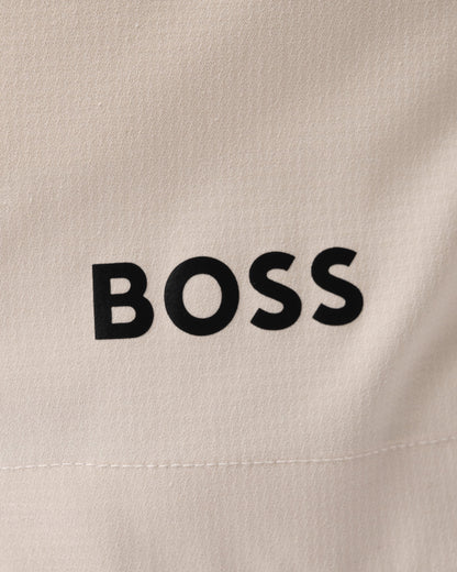 BOSS Orange Isle Mens Ripstop-Fabric Swim Shorts with Contrast Logo - Open White 131