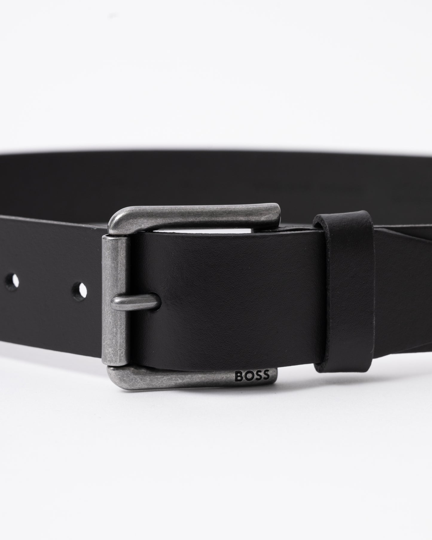 BOSS Orange Mens Joris Belt in Black 001 detail