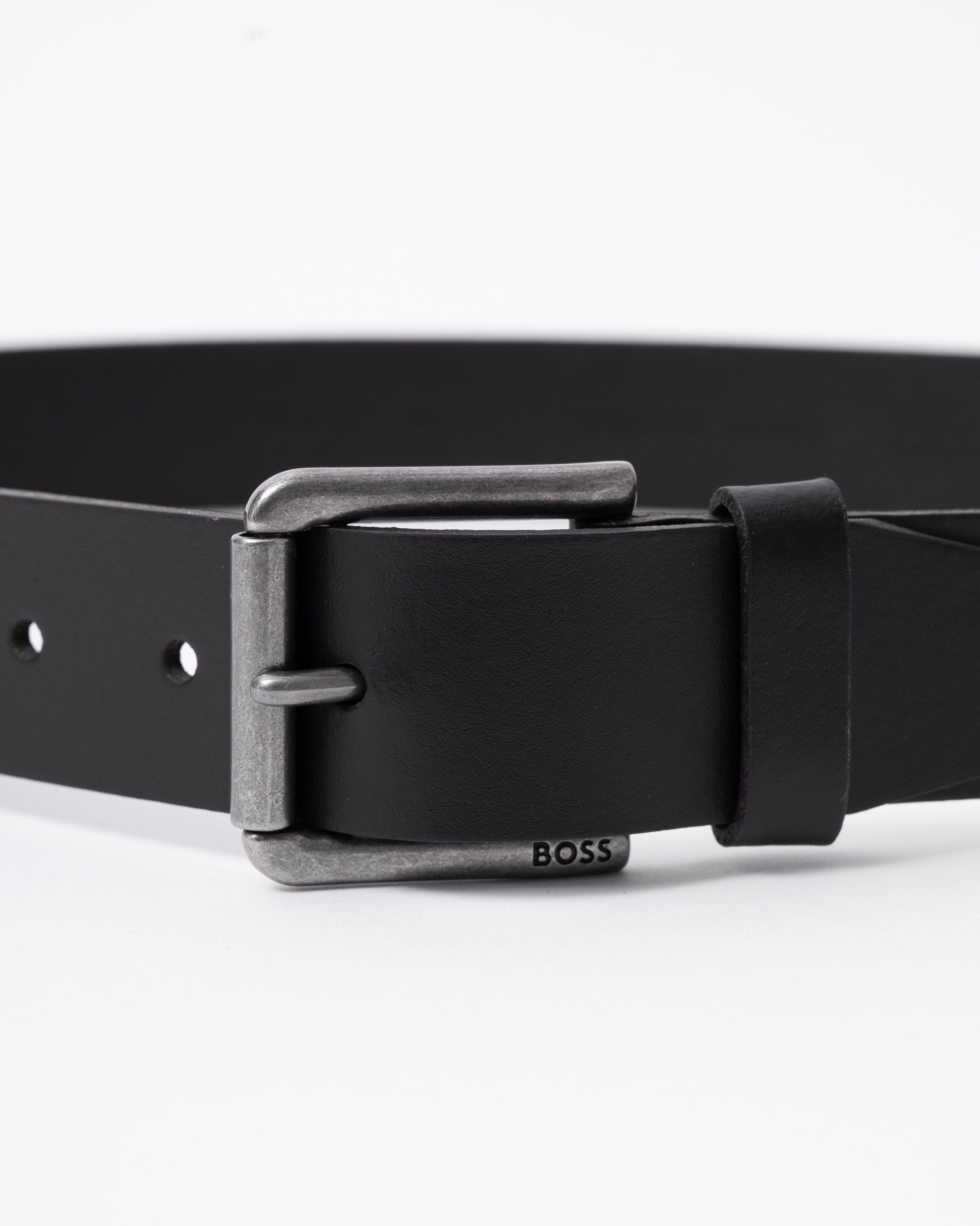 BOSS Orange Mens Joris Belt in Black 001 detail