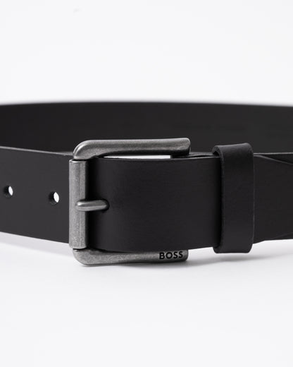 BOSS Orange Mens Joris Belt in Black 001 detail
