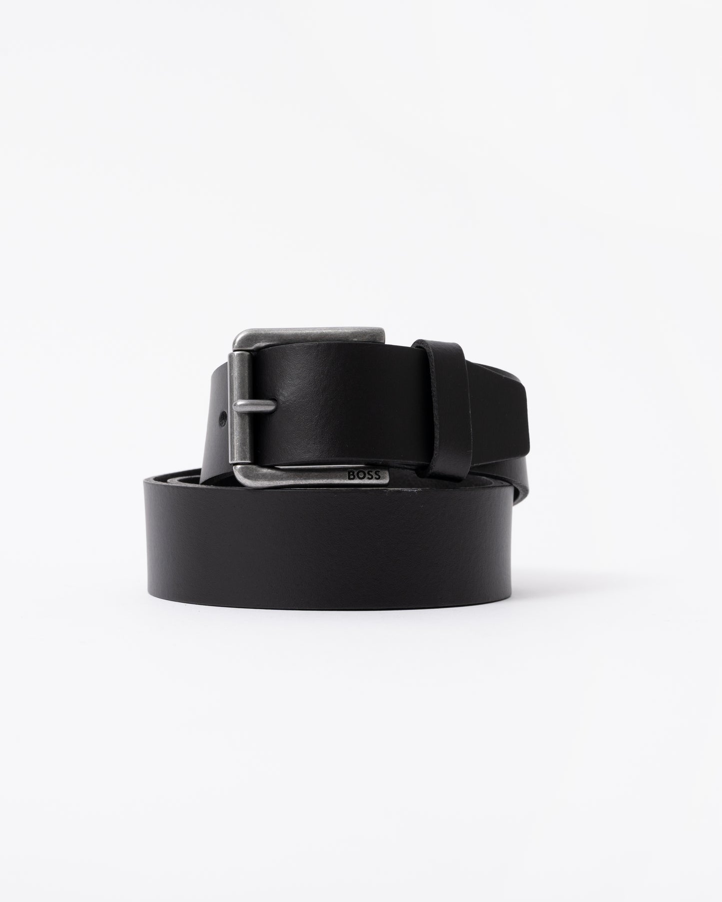 BOSS Orange Mens Joris Belt in Black 001 coiled belt