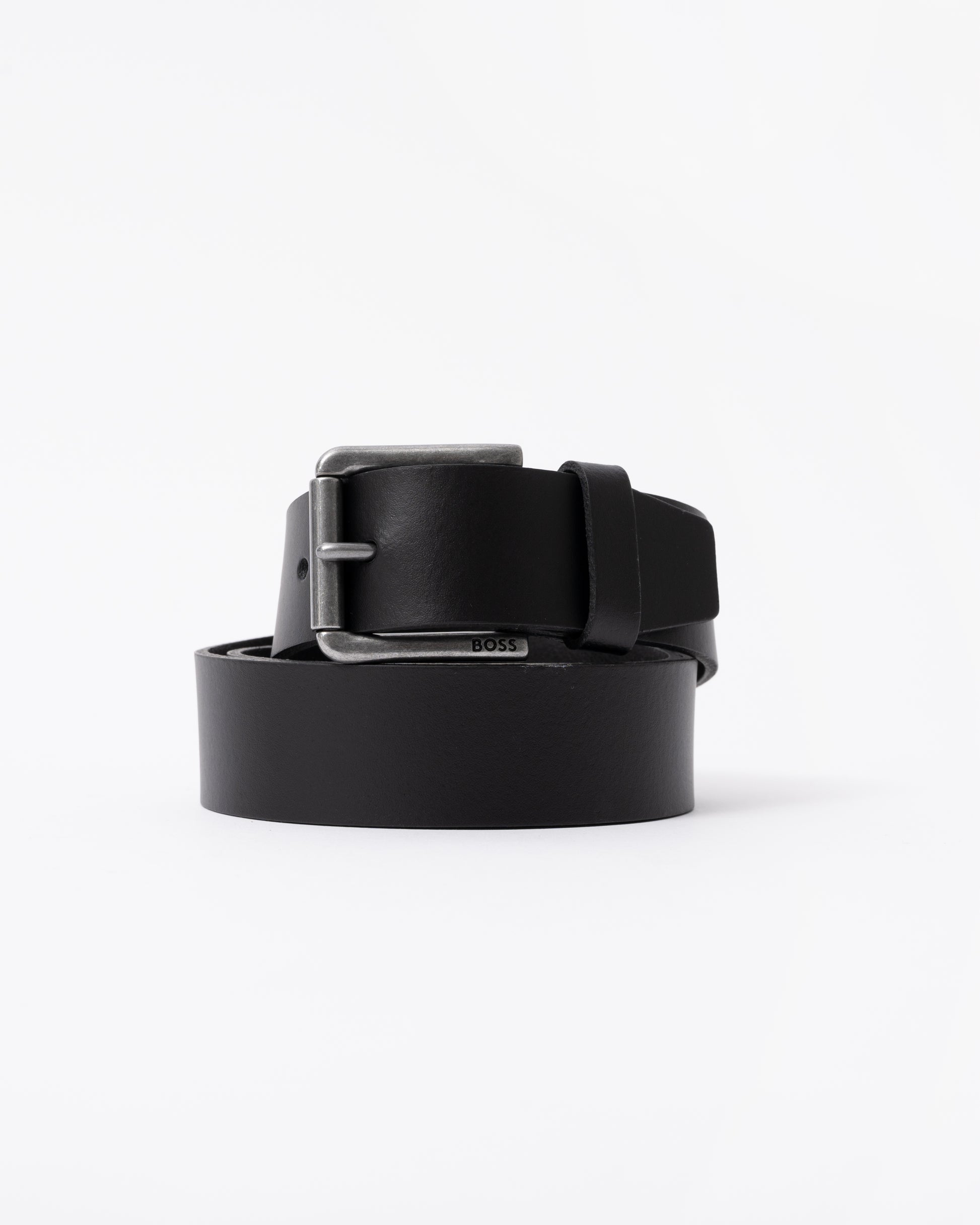 BOSS Orange Mens Joris Belt in Black 001 coiled belt