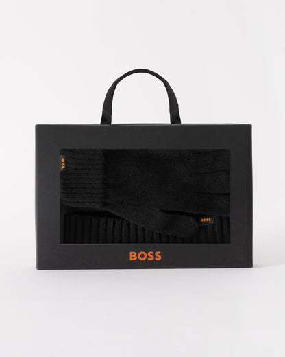 BOSS Orange Mens Kalipso Glove & Hat Set - Black 001
