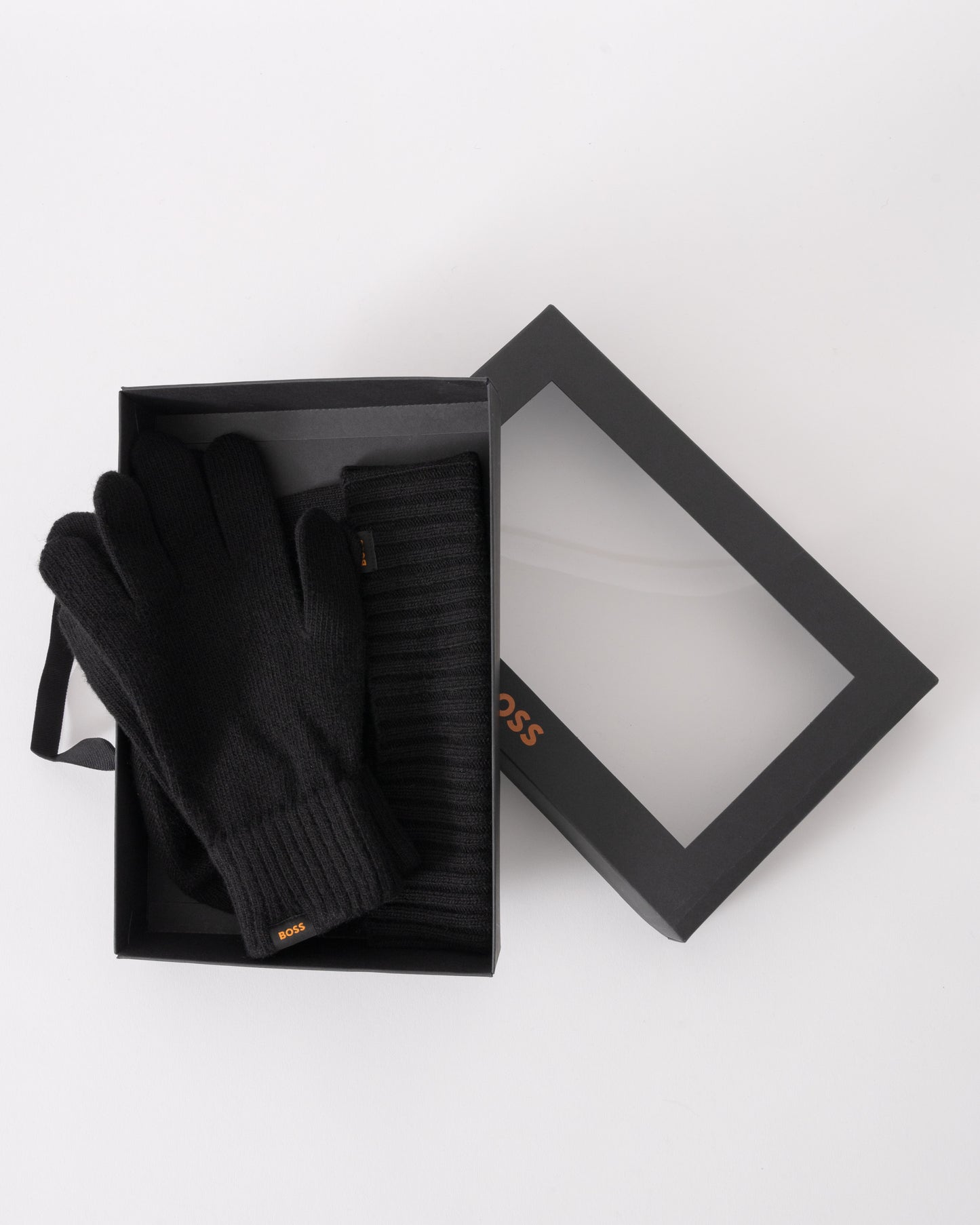 BOSS Orange Mens Kalipso Glove & Hat Set - Black 001