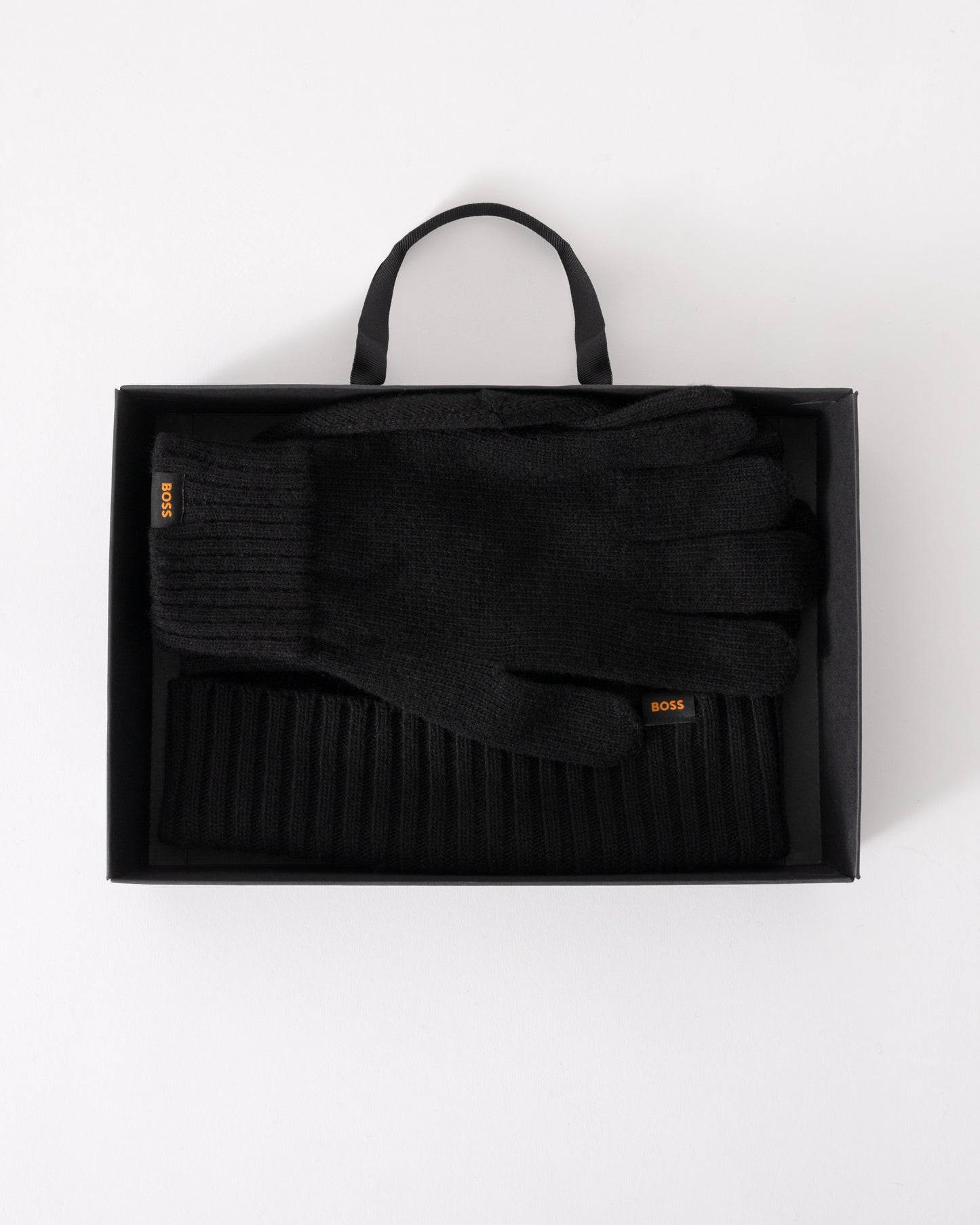 BOSS Orange Mens Kalipso Glove &amp; Hat Set in Black 001