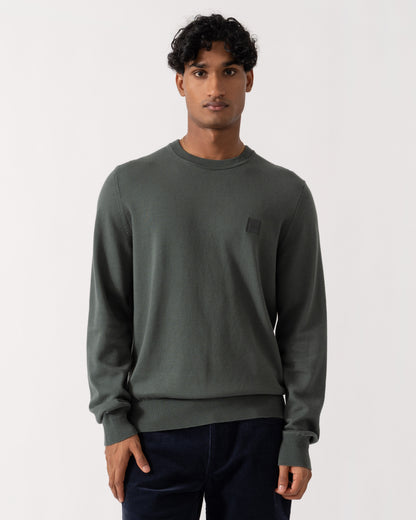 Front of BOSS Orange Kanovano Mens Crew Neck Jumper  - Open Green 377