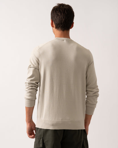 BOSS Orange Kanovano Mens Crew Neck Jumper - Light Beige 271