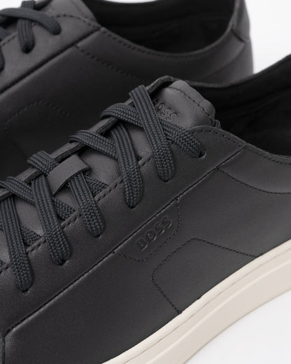 BOSS Orange Mens Kieran Low Top Trainers in Leather with Embossed Logo detail