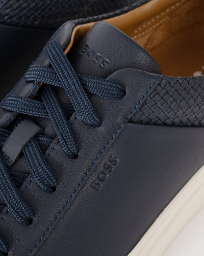 BOSS Orange Kieran Tenn Lwvpu Mens Trainers - Dark Blue 401 | CHO | Designer Mens Trainers