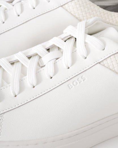 BOSS Orange Kieran Tenn Lwvpu Mens Trainers - White 100 | CHO | Designer Mens Trainers