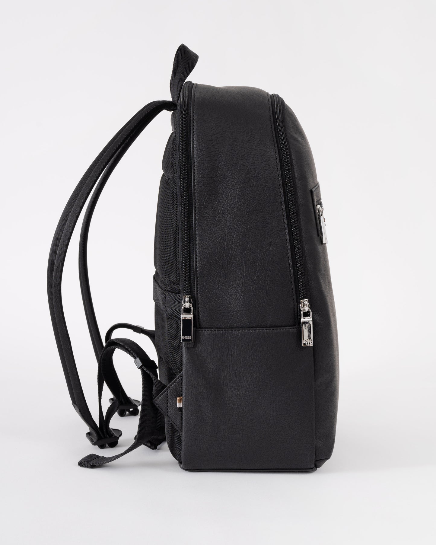 BOSS Orange Lewy Mens Faux Leather Backpack - Black 001 | CHO | Designer Mens Backpacks