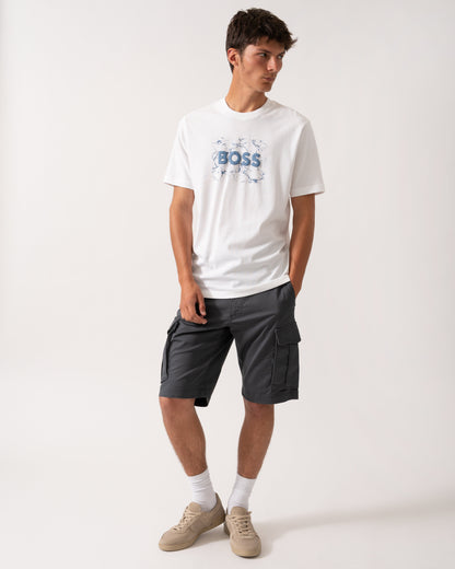 BOSS Orange Logospace Mens T-Shirt - White 100