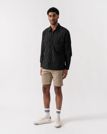 BOSS Orange Lotape Mens Long Sleeve Shirt - Black 001 | CHO | Designer Mens Long Sleeve Shirts