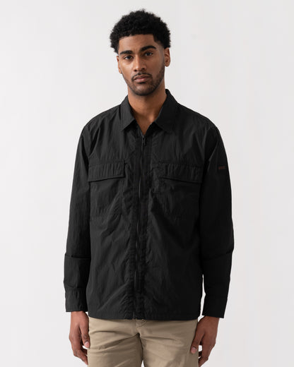 BOSS Orange Lotape Mens Long Sleeve Shirt - Black 001 | CHO | Designer Mens Long Sleeve Shirts