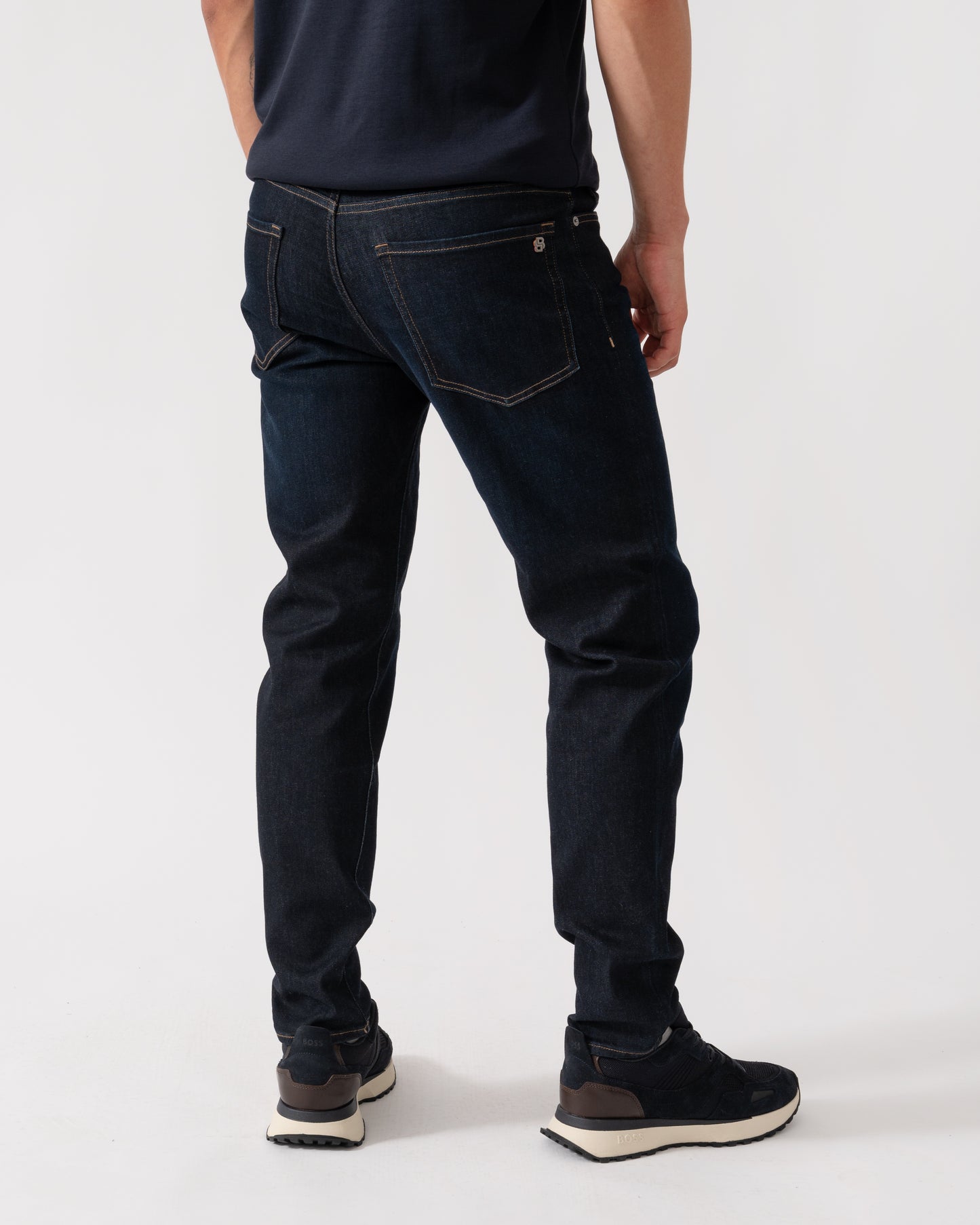 BOSS Orange Maine Regular-Fit Jeans in Blue Soft-Motion Denim  - Dark Blue 402