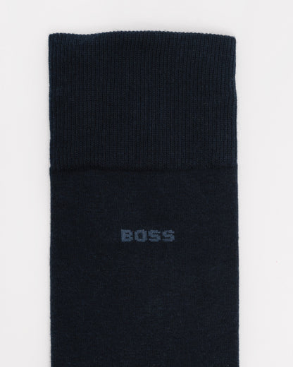 BOSS Orange Marc Logo Socks in Combed Stretch Cotton close up 2