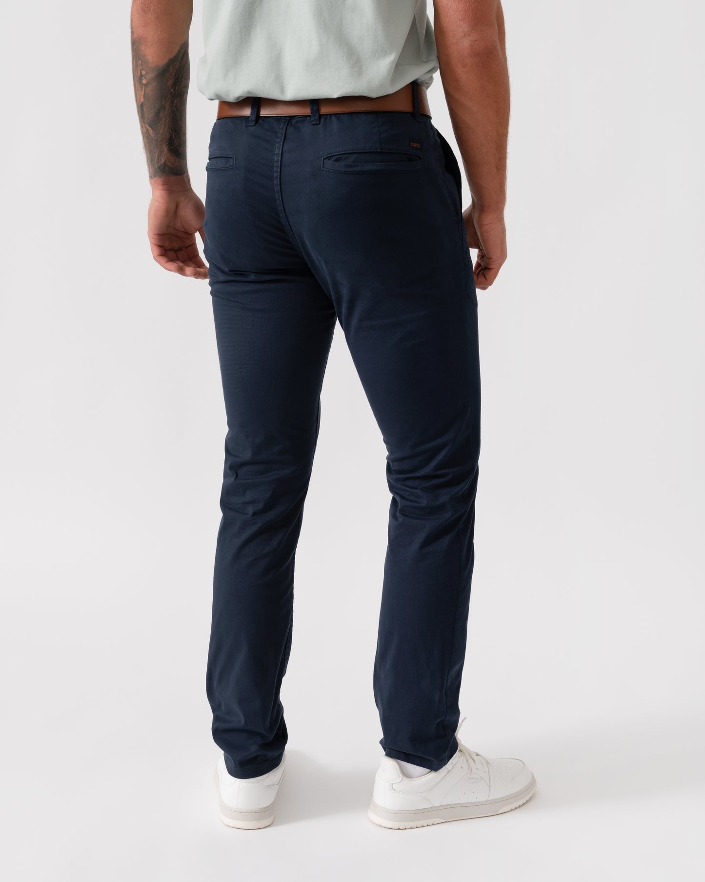 BOSS Orange Classic Slim Fit Chino - Dark Blue 404 - back