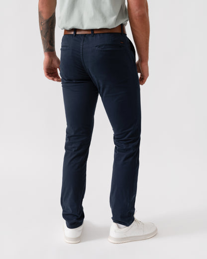 BOSS Orange Classic Slim Fit Chino - Dark Blue 404 - back
