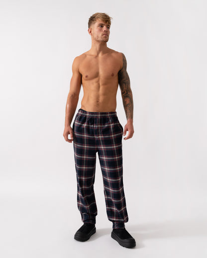BOSS Orange Mens Holiday Pyjama Pants - Open Blue 460