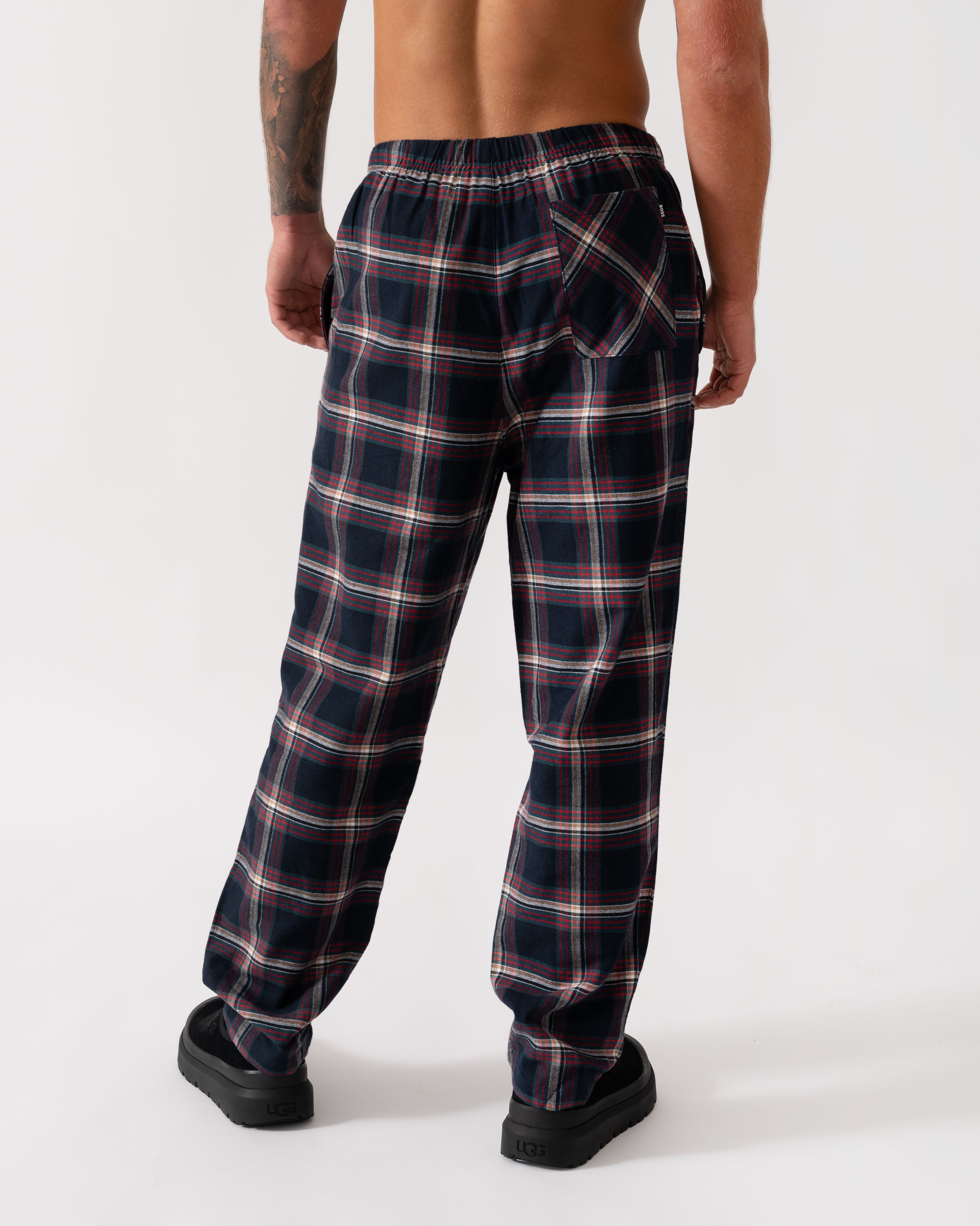 BOSS Orange Mens Holiday Pyjama Pants Open Blue 460 CHO