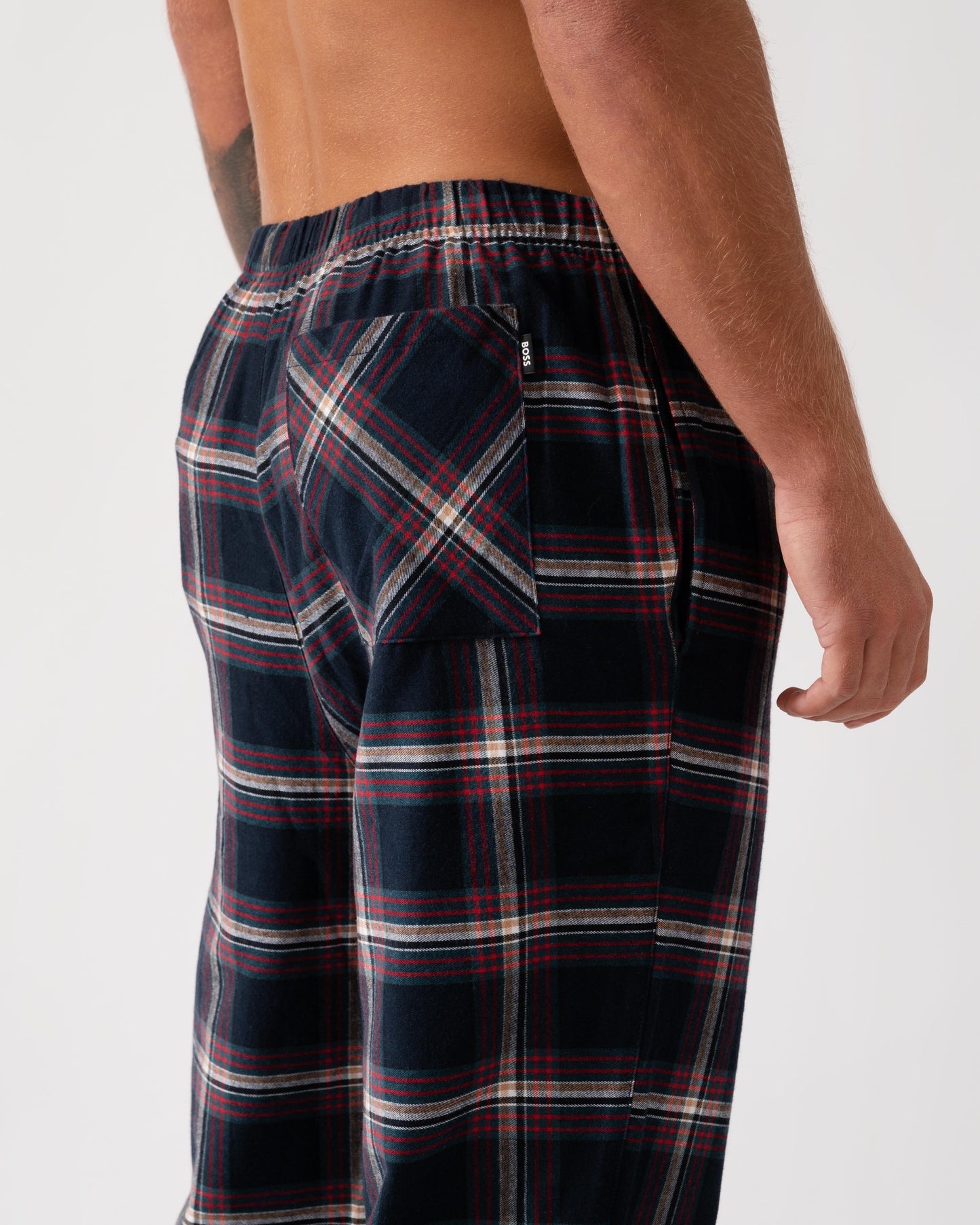 BOSS Orange Mens Holiday Pyjama Pants - Open Blue 460