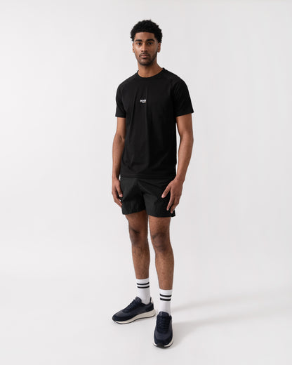 BOSS Orange Mens Slim Fit Beach T - Shirt - Black 005 | CHO | Designer Mens Short Sleeve T - Shirts & Tops