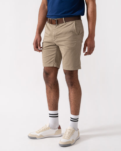 BOSS Orange Mens Slim Fit Chino Shorts in Stretch Cotton Twill - Light/Pastel Brown 239
