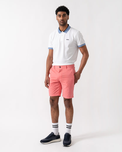 BOSS Green PL_Member Mens Short Sleeve Polo Shirt - White 100