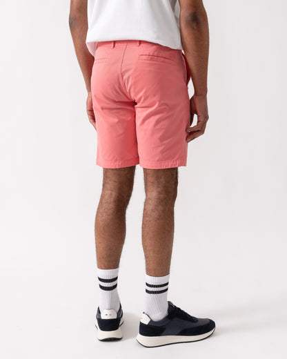BOSS Orange Mens Slim Fit Chino Shorts in Stretch Cotton Twill - Light/Pastel Red 632
