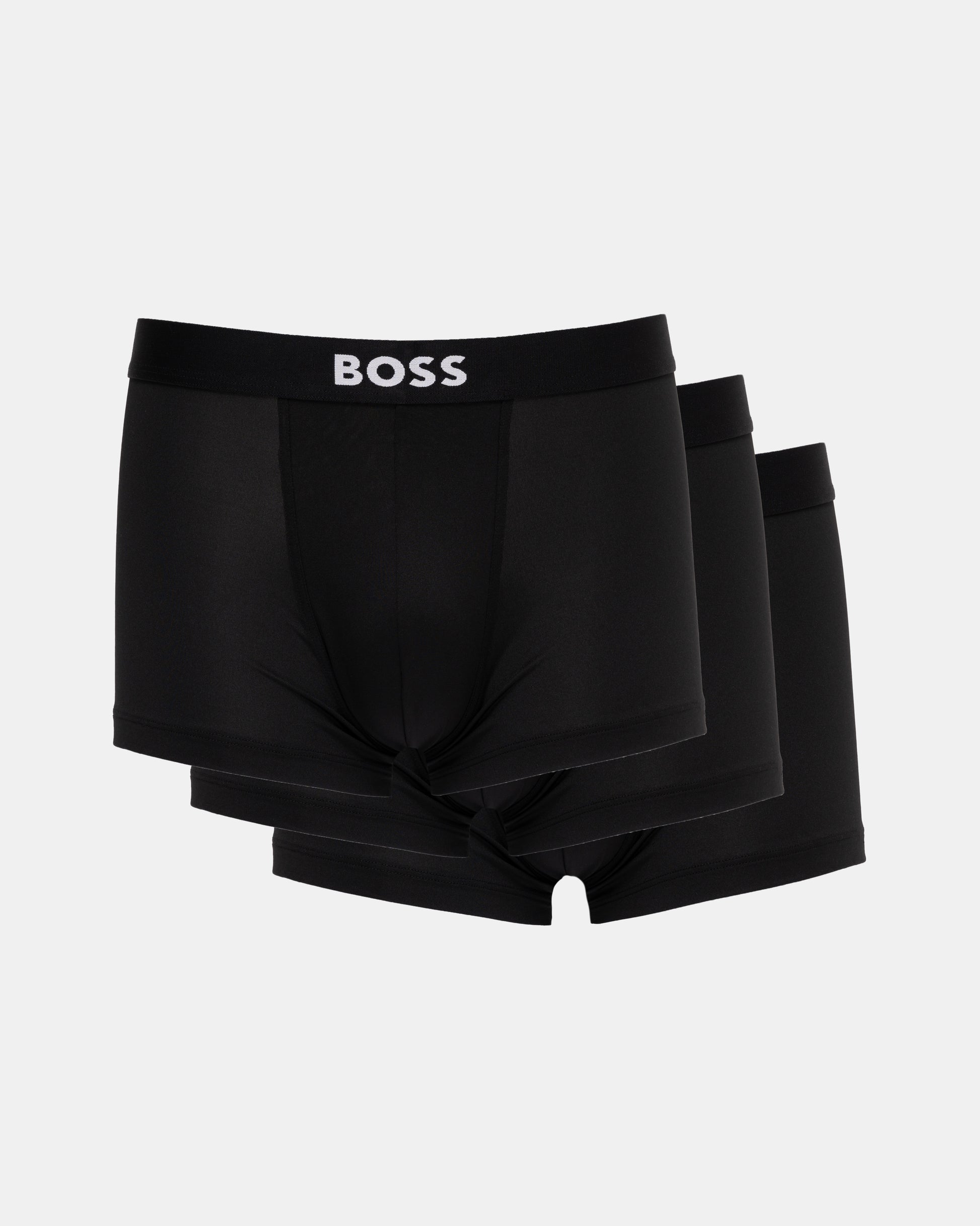 BOSS Orange Micro ONE 3-Pack Mens Trunks pack shot black