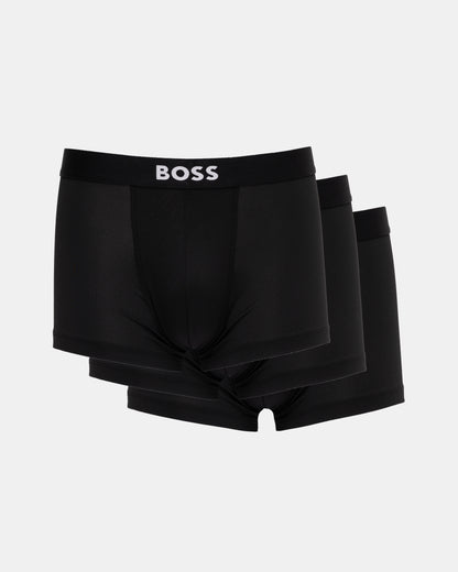 BOSS Orange Micro ONE 3-Pack Mens Trunks pack shot black