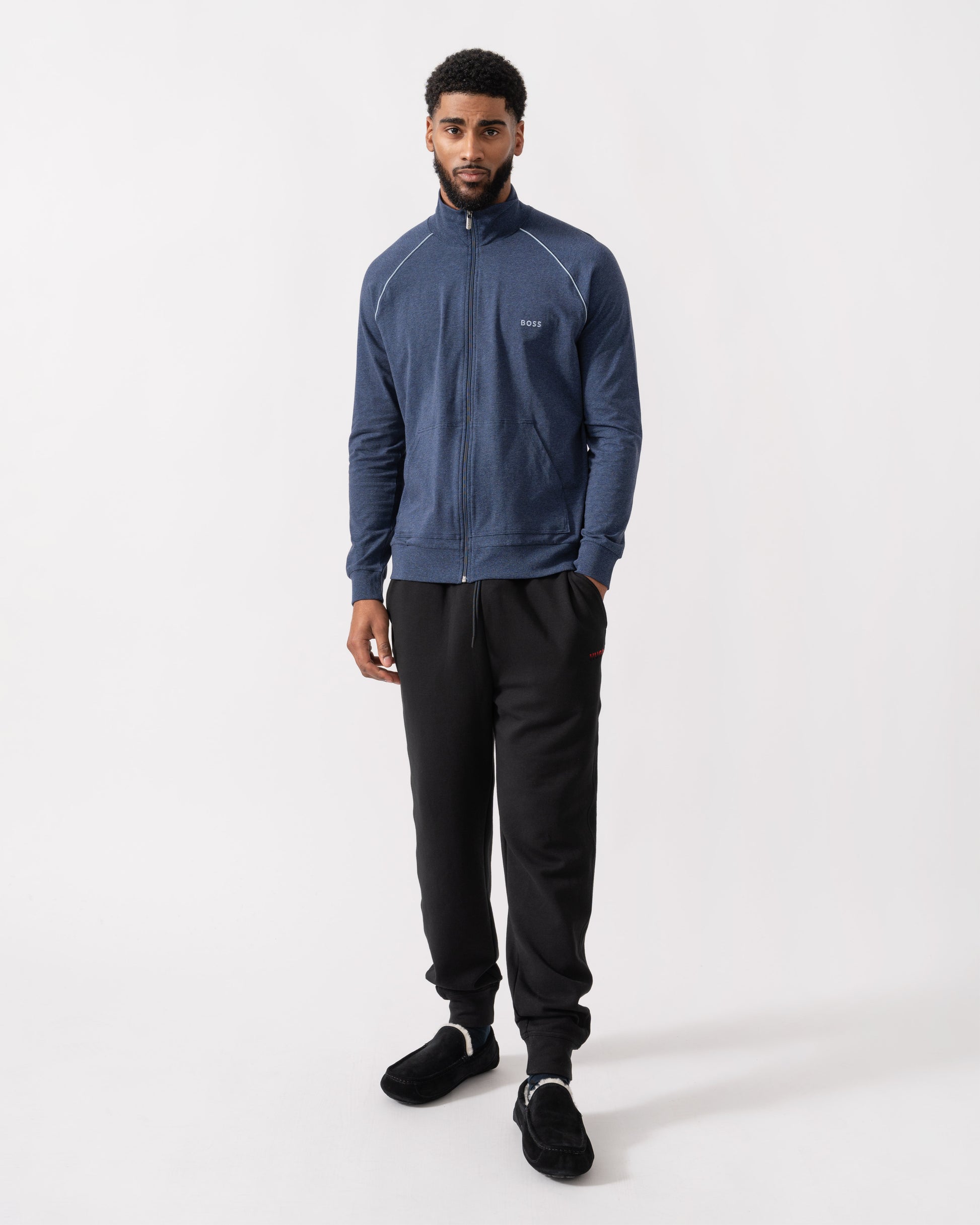 BOSS Orange Mix & Match Full Zip Loungewear Jacket full length