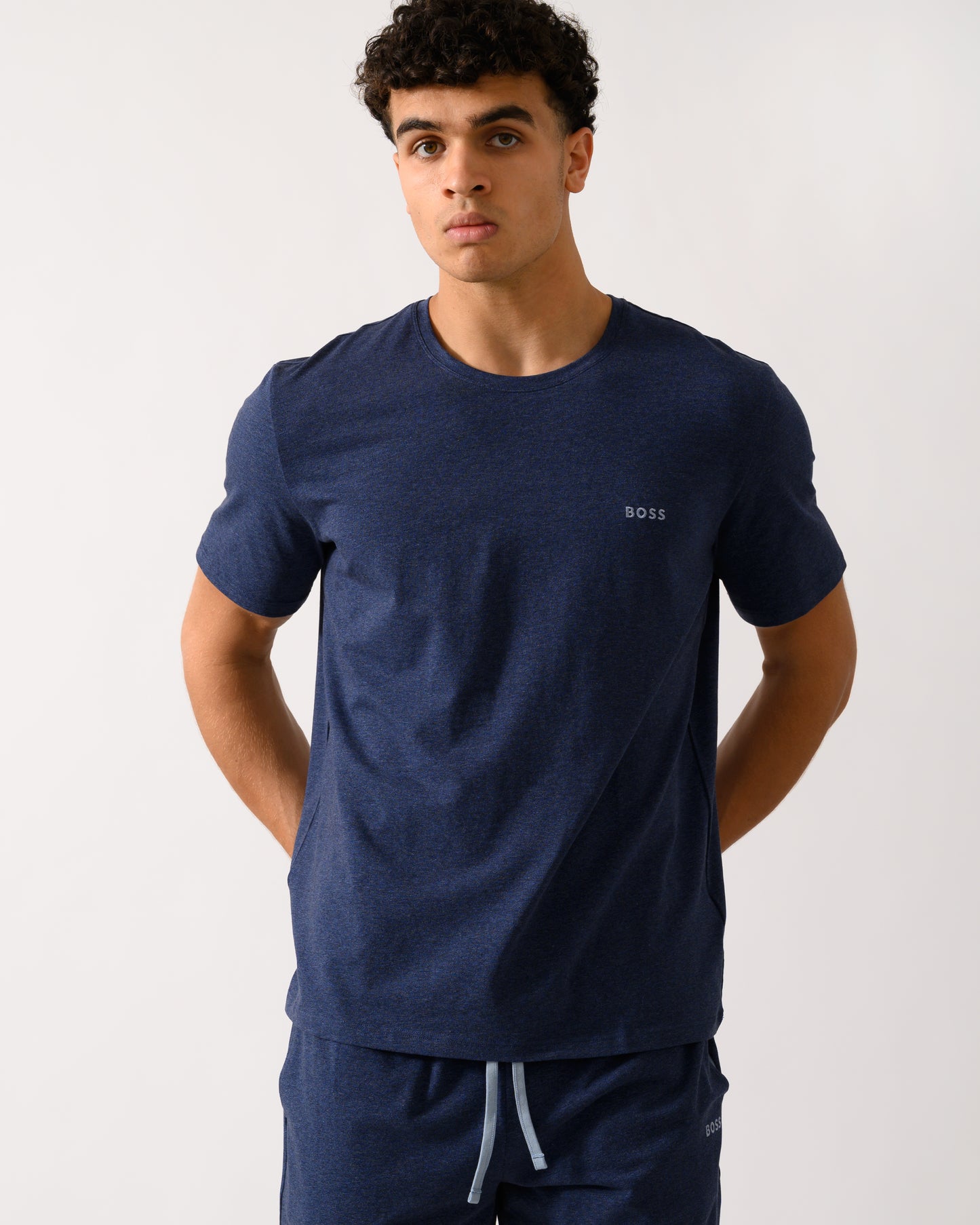 BOSS Orange Mix&Match Mens Stretch-Cotton Loungewear T-Shirt with Embroidered Logo